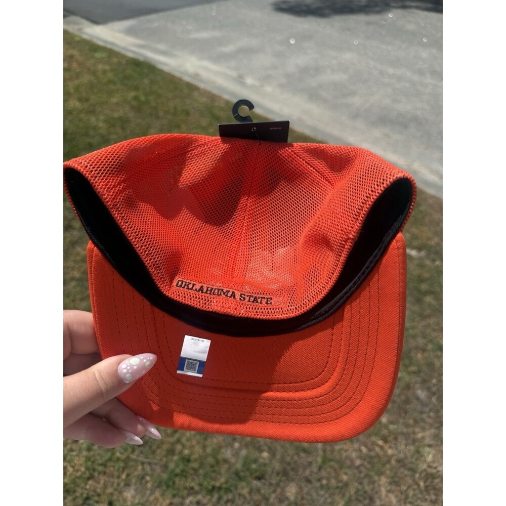 Oklahoma State Cowboys Hat Cap Flex Fit Classic99 Orange Nike Dri Fit Swoosh S/M - Picture 3 of 7
